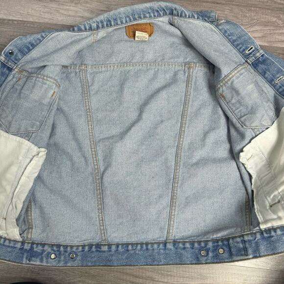 Vintage Levis Jean Denim Trucker Denim Jacket Light Wash - Picture 7 of 9